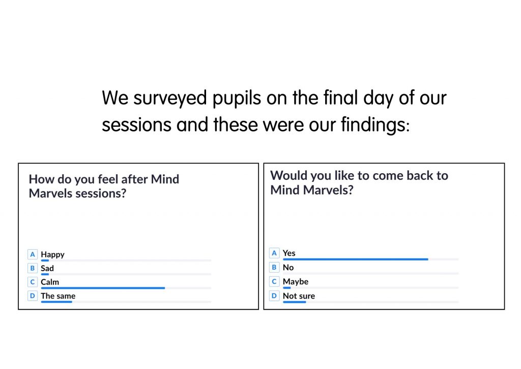 Survey results after Mind Marvels sessions